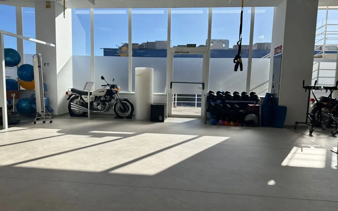 Ahora hacemos yoga en el gimnasio de fisoterapia